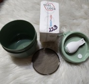 Termiczny lunchbox 600 ml + łyżka | Seal Lock | trzyma ciepło i zimno!