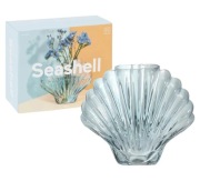 Wazon w kształcie muszli,  Doiy Seashell, muszla morska, muszelka niebieski