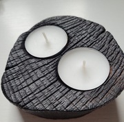 Drewniany  świecznik 