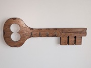Wieszak na klucze drewniany DĄB ręcznie robiony pomysł na prezent do domu