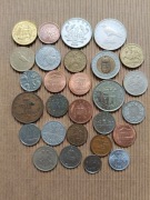 Duży zestaw monet ze świata Mauritius Egipt Ghana USA Szwajcaria i inne 