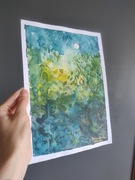 Malarstwo akwarelowe "Moonlight" Agnieszki Orleańskiej 