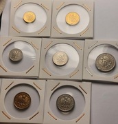 Komplet monet obiegowych 1991 rok 1 , 2 , 5 groszy 10 , 20 , 50 groszy 1 zł