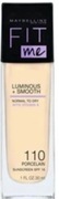 MAYBELLINE FIT ME Luminous+Smooth 110 Porcelain podkład do 30 ml 