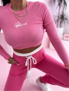 Różowy dres damski cukierek Uniwersalny