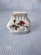 Porcelanowy serwetnik złota róża 