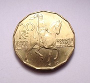 Czechy 20 koron 1993 PIĘKNA!