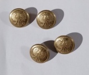 Guziki z orzełkiem, złote, 4 szt. 