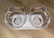 Zestaw misek na stojaku dla zwierząt