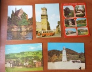 Zestaw widokówek z obiegu PRL  z lat 60., 70., 80.  -- 37 sztuk 
