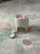 Zestaw zapachowy handmade – kominek + woski + 3 tea light Zapach lawendy