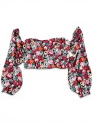 Crop-top w kwiaty, Shein, L