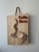 Drewniana ozdoba coffe time