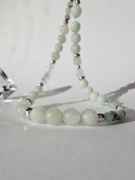 Biżuteryjna smycz do telefonu Agat kiwi i Jedeit, Mattè Prism