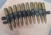 Taśma deko 12.7mm 0.50cal 10sztuk , łuska ogniwko korpus pocisku .