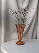 Stary szklany Wazon styl art deco lata 60 PRL vintage