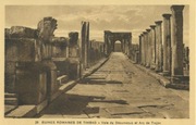 Algieria, Timgad, Decumanus i Łuk Trajana, ok. 1920