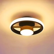 niuniaj Lampa Sufitowa LED 20W Czarna+Złota, 3 Barwy Światła