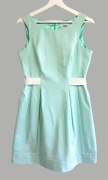 Damska elegancka sukienka miętowa na ramiączkach B&B studio 40/L 