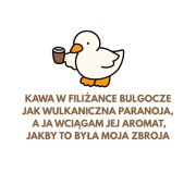 CERAMICZNY KUBEK 330ML NA PREZENT NA ŚWIĘTA Z KACZUSZKĄ DO KAWY BIAŁY