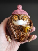 Figurka ceramiczna - Sowa Kawamanka 