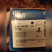 Klocki hamulcowe tył Bosch peugeot renault 