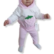 Nowy komplet dziecięcy"TRUSKAWKA" 9-12 miesięcy 