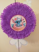 Piniata fioletowa stitch Stich sticz na flamingu 
