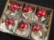 Bombki grzybki prl mix retro ozdoby choinkowe vintage 