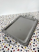 Duża taca vintage z ozdobnym rantem