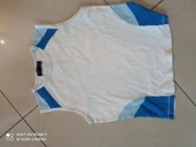 Koszulka 136 / 140 cm Rebel biały+niebieski