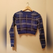 Krótki sweter w kratkę Primark, super jakość 34/XS