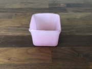 Wazon/pojemnik szklany różowy KROSNO