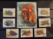 !!! MADAGASKAR / RYBY / 7szt+BLOK... KOMPLETNA_SERIA...KASOWANE*!!!