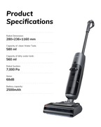 Odkurzacz z funkcją mopowania iLife W90 PRO, czarny mocniejszy od ilife W90