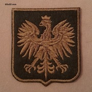 Emblemat naszywka godło orzeł Polska 65x55 mm