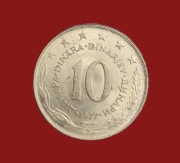 Moneta 10 dinarów 1977, Jugosławia