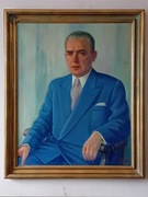 DUŻY  OBRAZ OLEJNY PŁÓTNO  sygnowany ,,Portret mężczyzny "