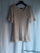  Śliczna bluzeczka z koralikami, bawełna, r. S/L