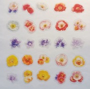 50szt naklejek kwiaty wielokolorwy scrapbooking