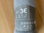 koce z szarego polaru 125 cm* 150 cm