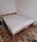 [Pomorskie] Łózko sosna 140x200 + materac 9 stref