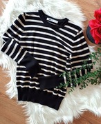 Zara sweterek damski w pasy paski 40L elegancki ciepły basic prosty