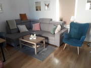 Narożnik rozkładany z funkcją spania prawy