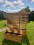 Donica skrzynia balkonowa z pergolą balkon pergola