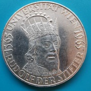 50 szylingów 1965 Austria  600-lecie Un.Wiedeńskiego Srebro 0,900 waga 20 g