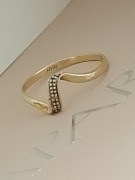 Złoty pierścionek z naturalnym Diamentem 