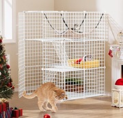 Klatka dla kota 3 poziomy z hamakiem 72x72x107 cm DIY