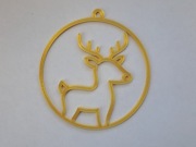 Bombka ażurowa 3D Renifer PLA 9 cm - ozdoba choinkowa