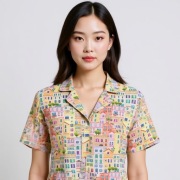 Popelina bawełna tkanina domy 0,5mb